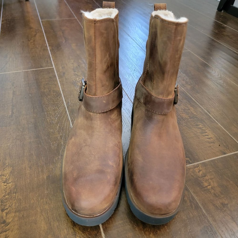 Timberland Brown Leather Women's Winter Rain Boots - Picture 3 of 10